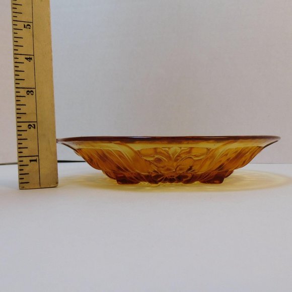 Indiana Glass Amber Killarney Divided 2 part Tab Handle Relish Dish Bowl - Picture 7 of 8